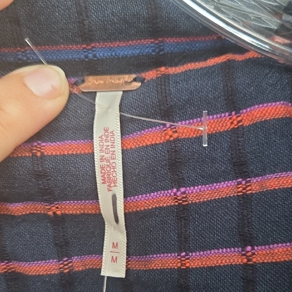 Free People Multicolor Plaid Blazer
